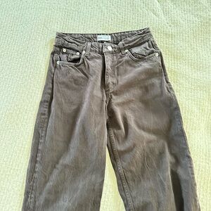 Zara Taupe Denim Trousers